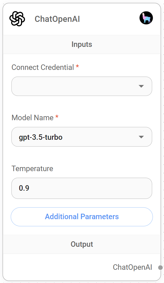<p>ChatOpenAI Node</p>